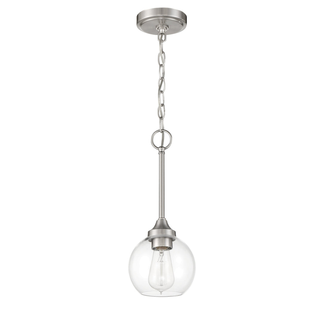 Glenda 1 Light Mini Pendant in Brushed Polished Nickel CRAFTMADE