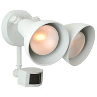 CRAFTMADE 2 Light Covered Flood with Motion Sensor in Textured White