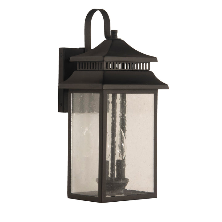 CRAFTMADE Crossbend 2 Light Medium Outdoor Wall Lantern in Textured Black