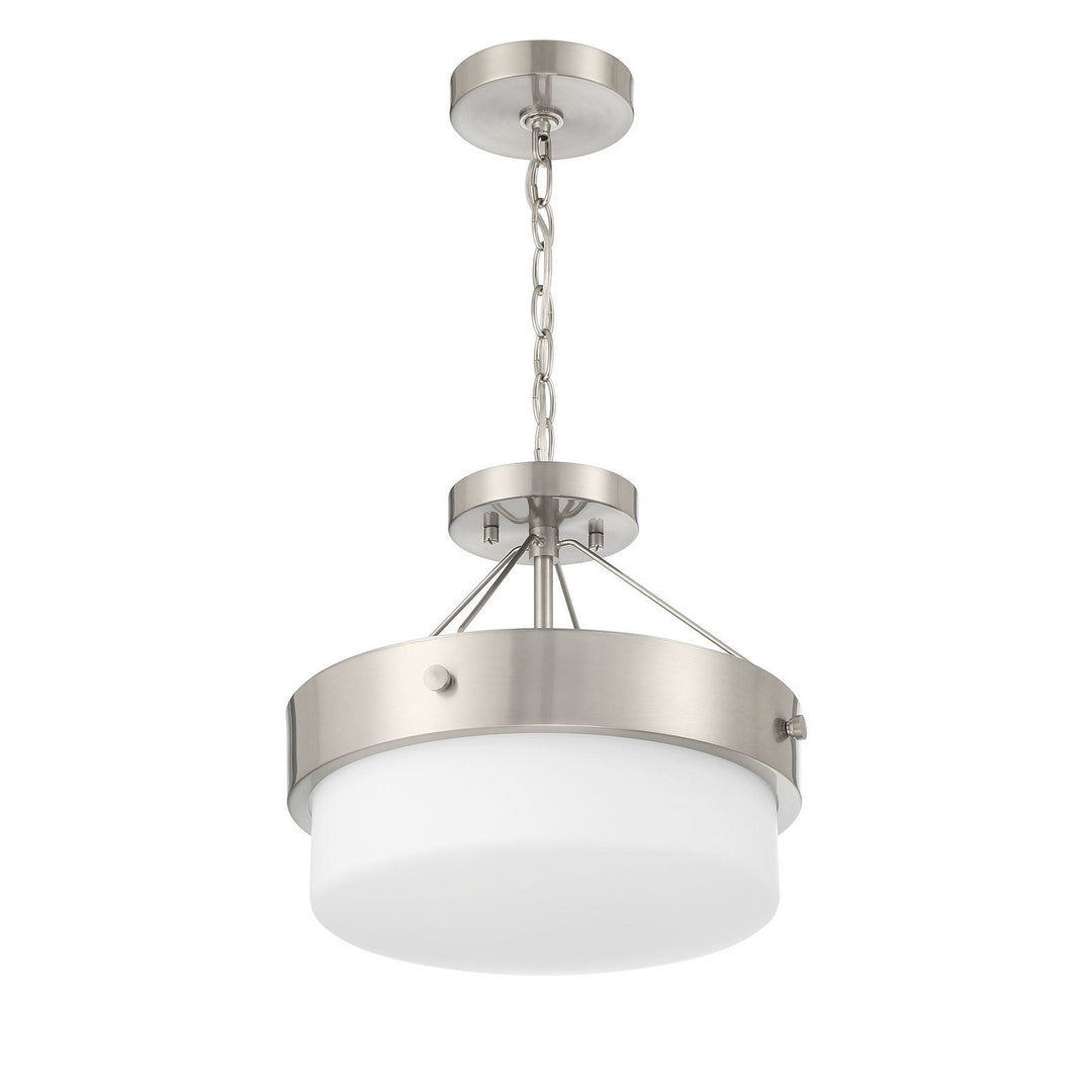 CRAFTMADE Oak Street 2 Light Convertible Semi Flush in Brushed Polished Nickel