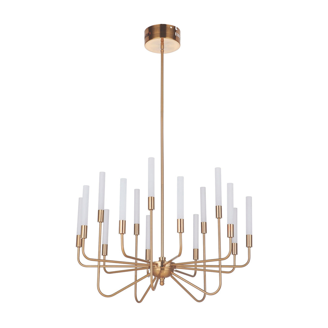 CRAFTMADE Valdi 15 Light LED Chandelier in Satin Brass