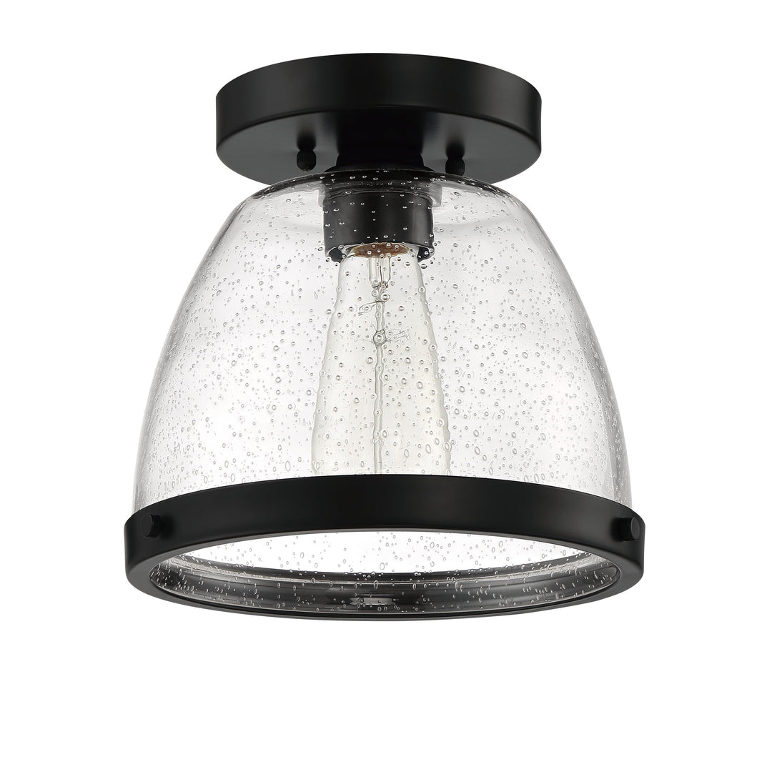 CRAFTMADE Lodie 1 Light 9.5" Flushmount in Flat Black