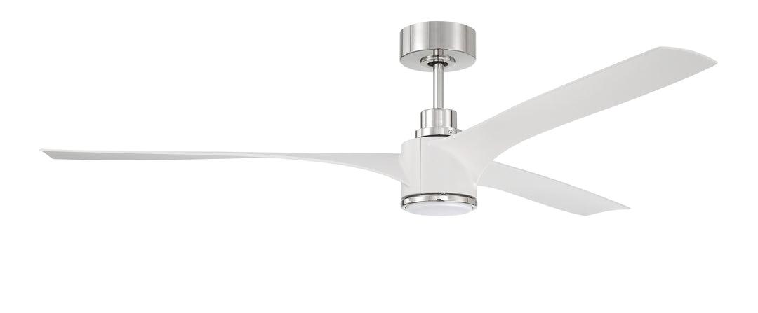 CRAFTMADE 60" Phoebe in White/Polished Nickel w/ White Blades