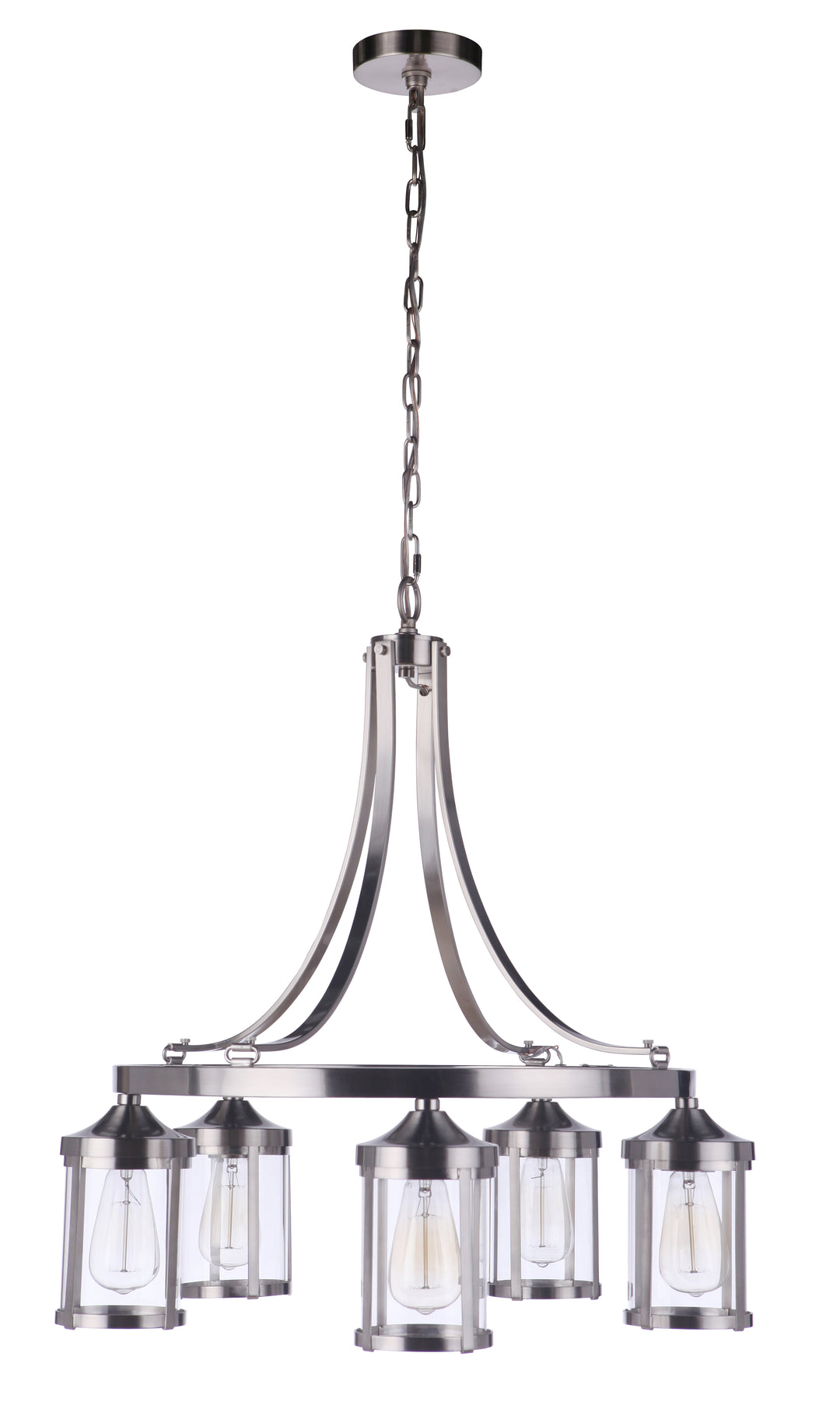 CRAFTMADE Elliot 5 Light Chandelier in Brushed Polished Nickel