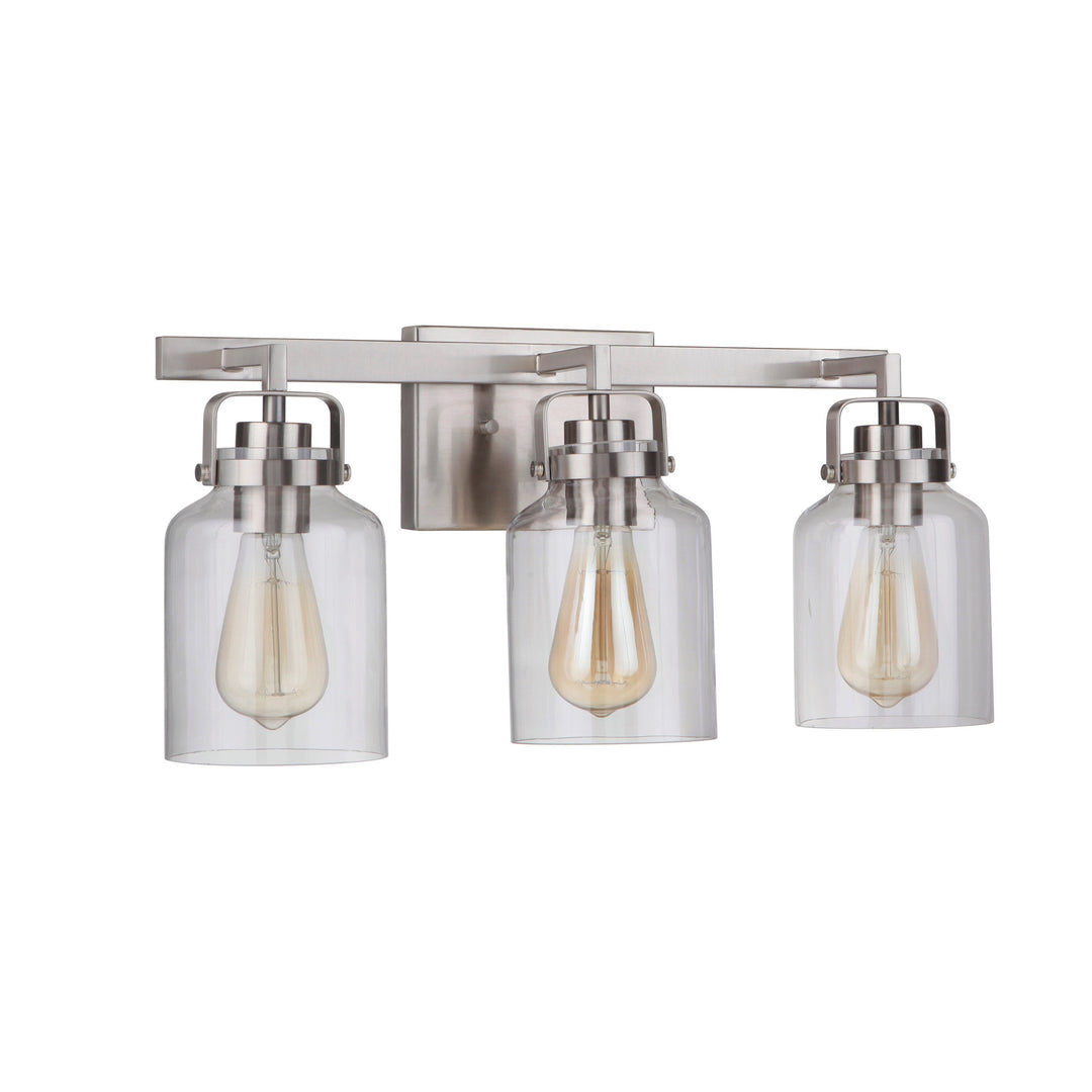 CRAFTMADE Foxwood 3 Light Vanity in Brushed Polished Nickel