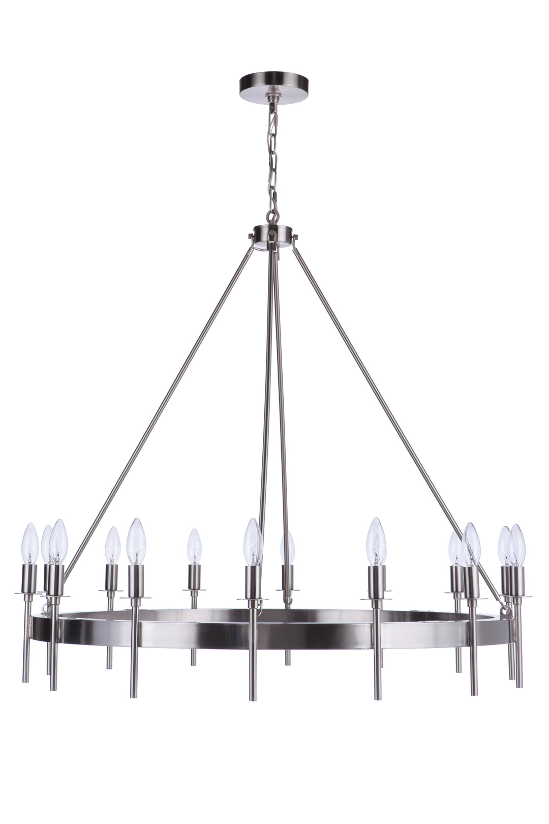 CRAFTMADE Larrson 14 Light Chandelier in Brushed Polished Nickel