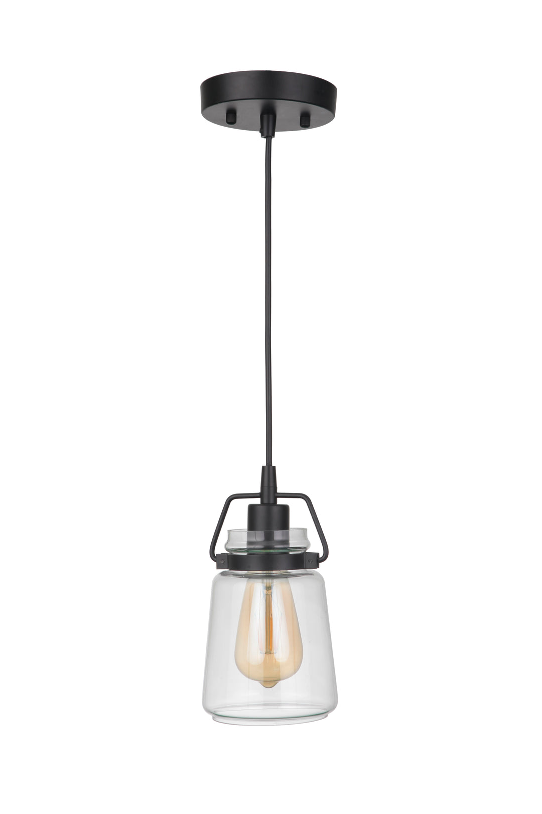 CRAFTMADE Trystan 1 Light Mini Pendant in Flat Black