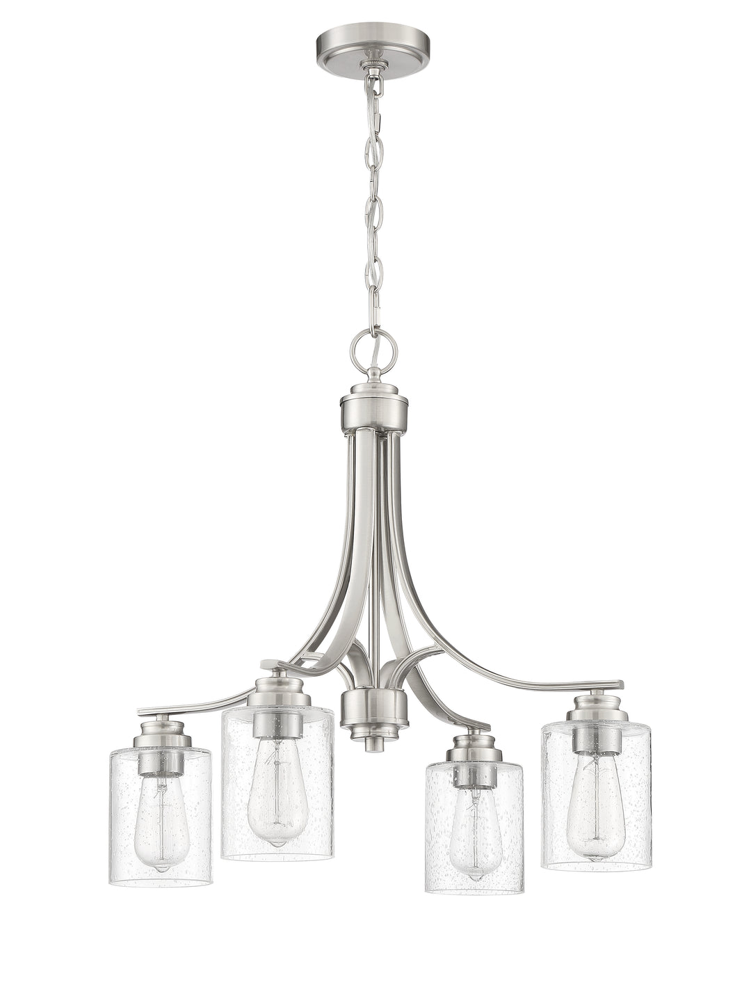 CRAFTMADE Bolden 4 Light Chandelier in Brushed Polished Nickel