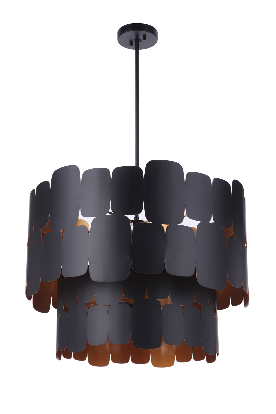 CRAFTMADE Sabrina 9 Light Pendant in Flat Black/Gold Luster