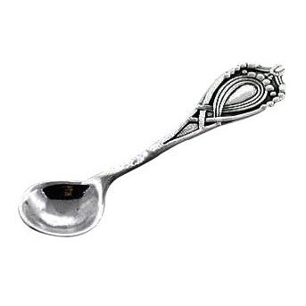 Elegant Teardrop Style Sterling Salt Spoon Copper Mountain Hardware