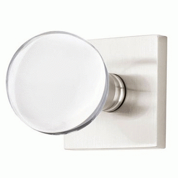 EMTEK Emtek 510BL Bristol Crystal Door Knobset & Brass Rosette Satin Nickel