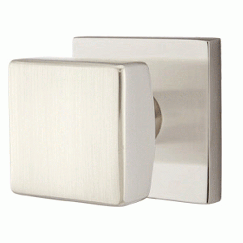 EMTEK Emtek 510SQU Square Knob Brass Modern Knobset Satin Nickel Knobset