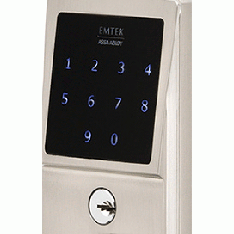 EMTEK Emtek EMTouch Classic Style Electronic Keypad Entry Set with Lever (Brushed Nickel Finish)