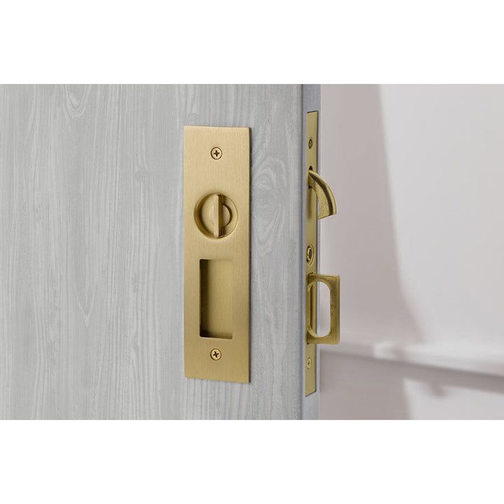 Emtek Narrow Modern Rectangular Brass Mortise Pocket Door (Several Finishes Available) EMTEK