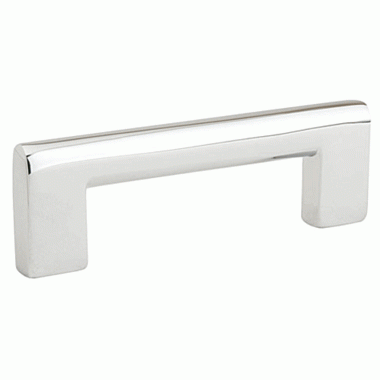 EMTEK 4 5/8 Inch Overall (4 Inch c-c) Brass Trail Pull (Polished Chrome Finish)