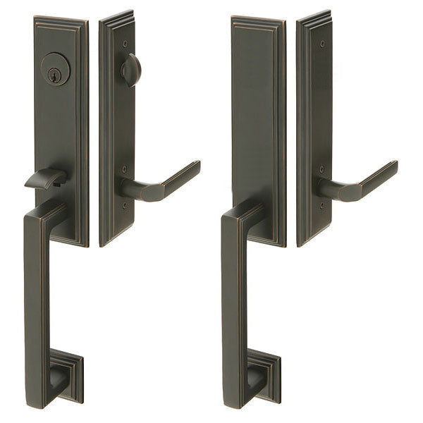 EMTEK Solid Brass Wilshire Style Entryway Set (Oil Rubbed Bronze Finish)