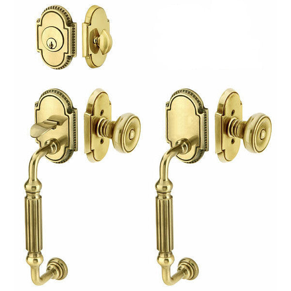 EMTEK Solid Brass Knoxville Style Entryway Set (Polished Brass Finish)