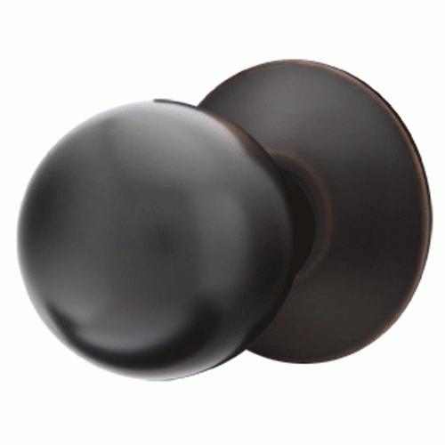 EMTEK Solid Brass Orb Door Knob Set With Modern Rosette (Several Finishes)