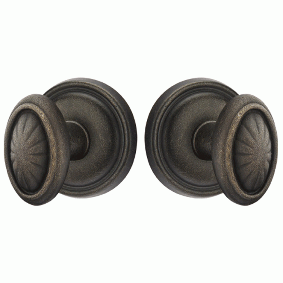 EMTEK Emtek Solid Brass Lost Wax Parma Door Knob Set With Round Rosette