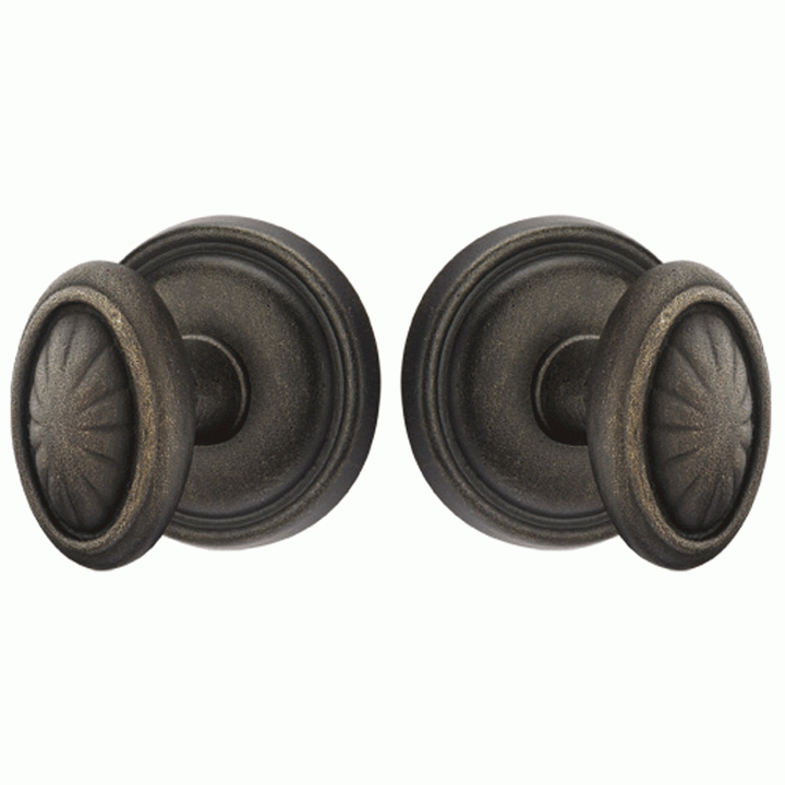 EMTEK Emtek Solid Brass Lost Wax Parma Door Knob Set With Round Rosette