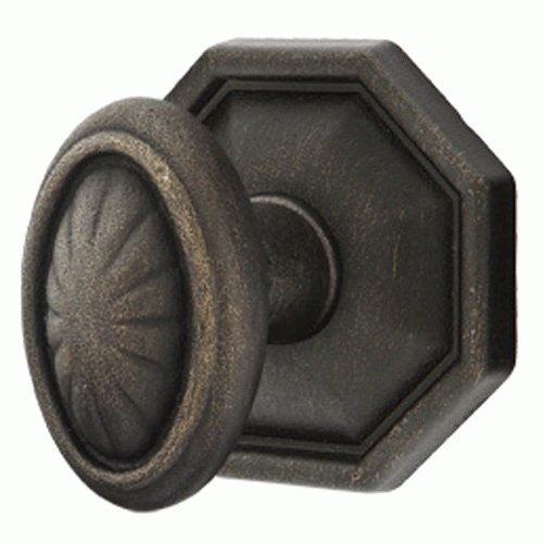 EMTEK Emtek Solid Brass Lost Wax Parma Door Knob Set With Octagon Rosette