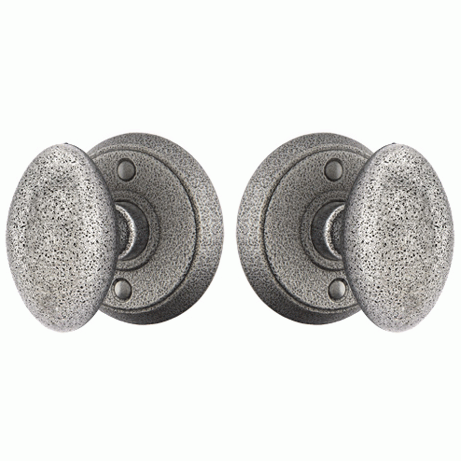 EMTEK Emtek Solid Brass Savannah Door Knob Set With Disk Rosette