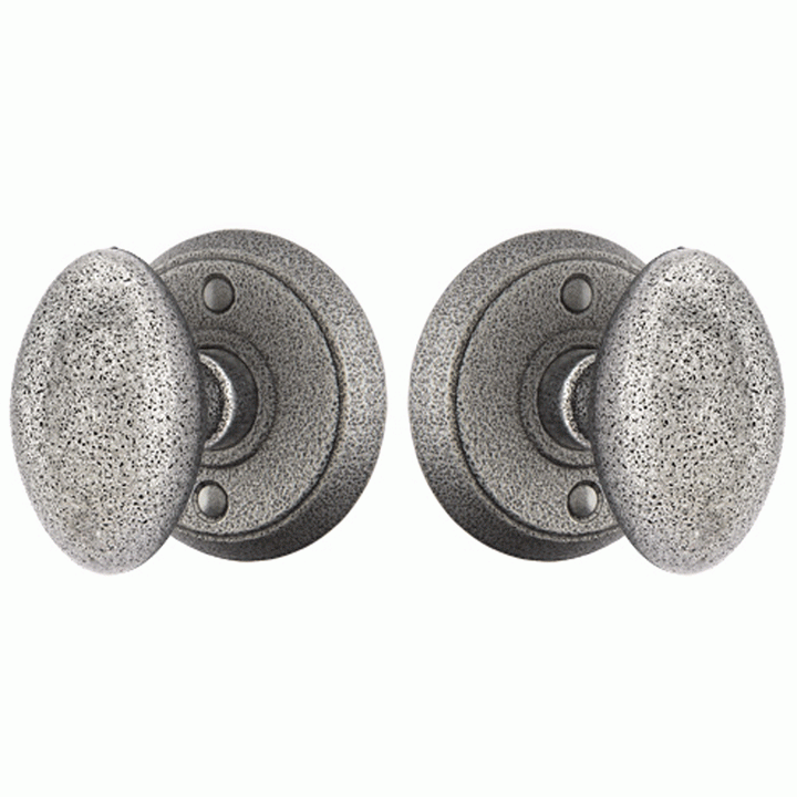 EMTEK Emtek Solid Brass Savannah Door Knob Set With Disk Rosette