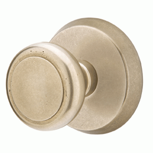 EMTEK Solid Brass Sandcast Butte Door Knob Set With Disk Rosette (Several Finish Options)