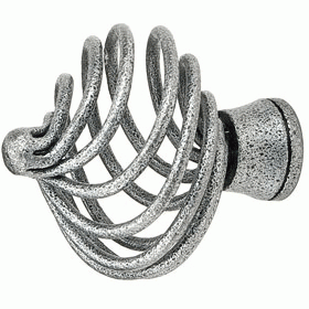 EMTEK 2 Inch Wrought Steel Flanders Knob (Satin Steel Finish)