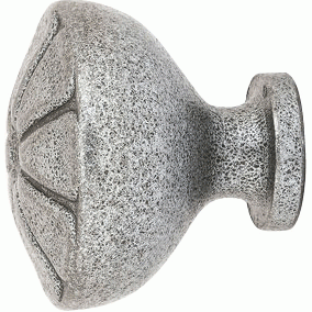 EMTEK 1 Inch Wrought Steel Petal Knob (Satin Steel Finish)