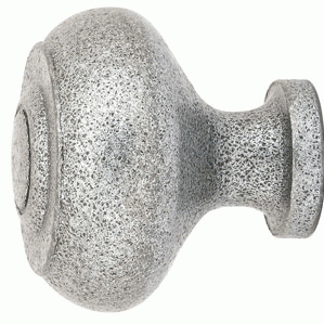 EMTEK 1 Inch Wrought Steel Brittany Knob (Satin Steel Finish)