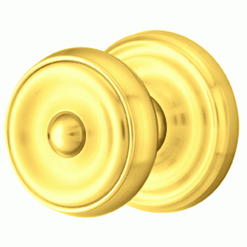 Solid Brass Waverly Door Knob Set With Regular Rosette (Several Finish Options) EMTEK