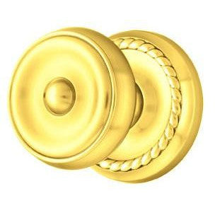 EMTEK Emtek Solid Brass Waverly Door Knob Set With Rope Rosette