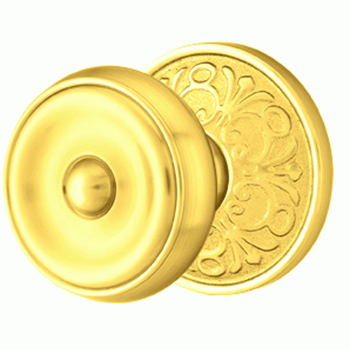 EMTEK Emtek Solid Brass Waverly Door Knob Set With Lancaster Rosette