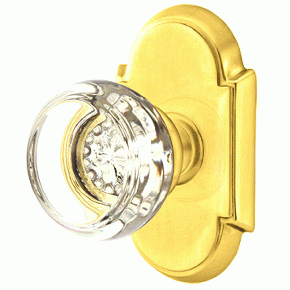 EMTEK Crystal Georgetown Door Knob Set With # 8 Rosette