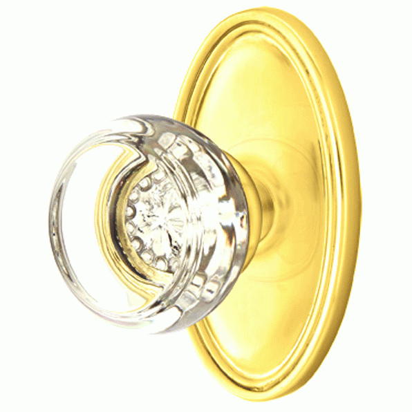 EMTEK Emtek Crystal Georgetown Door Knob Set With Oval Rosette (Several Finishes Available)