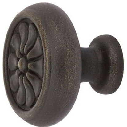 EMTEK 1 1/4 Inch Tuscany Petal Knob (Medium Bronze Finish)