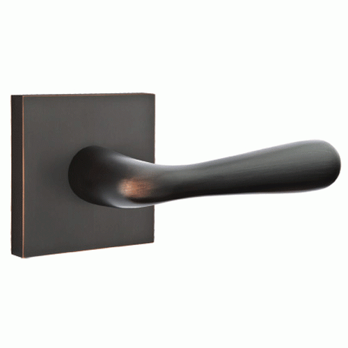 EMTEK Emtek Solid Brass Basal Lever With Square Rosette (Several Finishes)