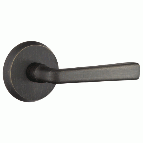 EMTEK Solid Brass Sandcast Cimarron Lever With Disk Rosette