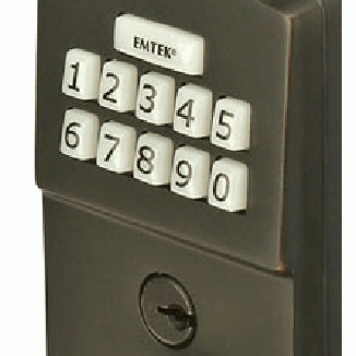 EMTEK Emtek E2001 Electronic Keypad Lever Set (Medium Bronze Finish)