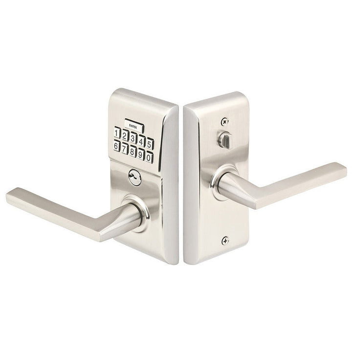 EMTEK Emtek E2020 Electronic Keypad Leverset (Brushed Nickel Finish)