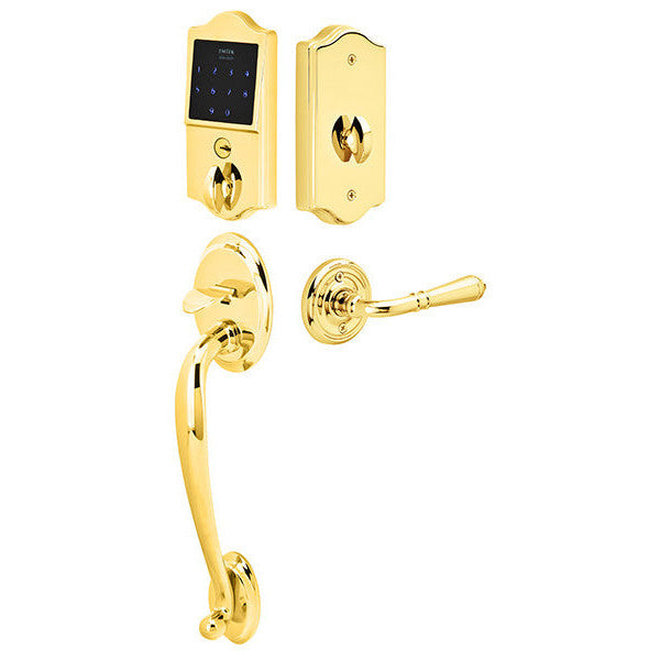 EMTEK Emtek EMTouch Classic Style Electronic Keypad Entry Set with Lever (Polished Brass Finish)