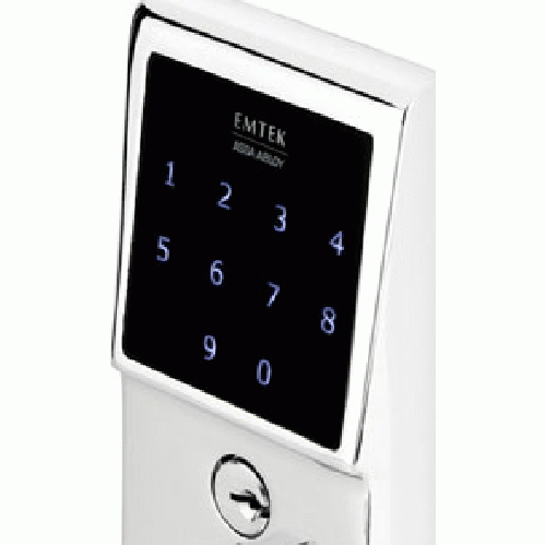 EMTEK EMTEK E4827 EMTouch Brass Keypad Entry Set (Polished Chrome Finish)