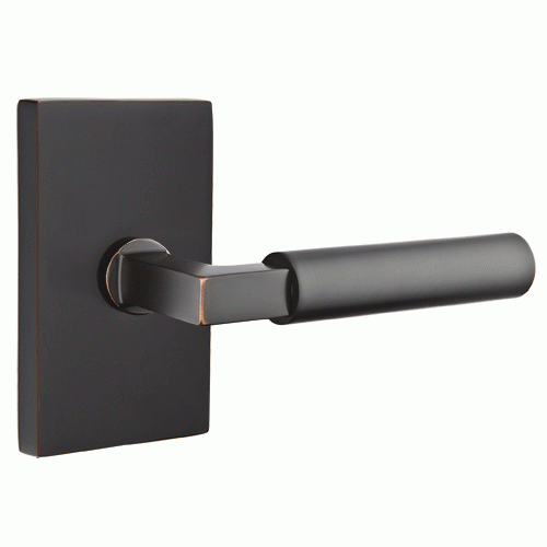 EMTEK Emtek Solid Brass Hercules Lever With Modern Rectangular Rosette