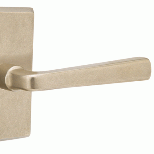 EMTEK Sandcast Cimarron Lever With Rectangular Rosette