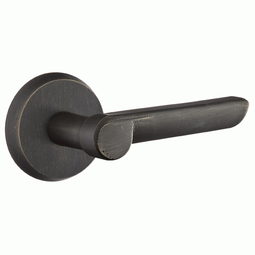 EMTEK Sandcast Aurora Lever With Disk Rosette