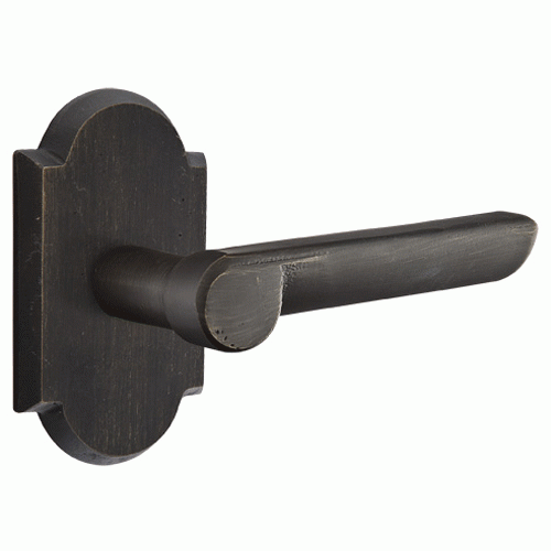 EMTEK Sandcast Aurora Lever With Arched Rosette