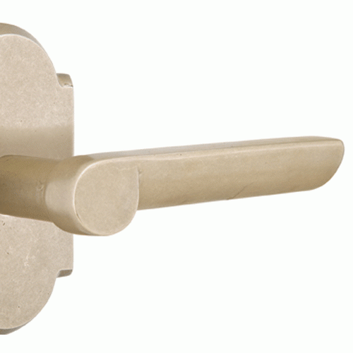 EMTEK Solid Brass Sandcast Aurora Lever With Arched Rosette