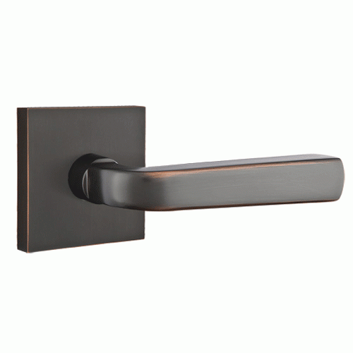 EMTEK Solid Brass Sion Lever With Square Rosette