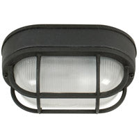 CRAFTMADE Oval Bulkhead 1 Light Small Flush/Wall Mount in Textured Black